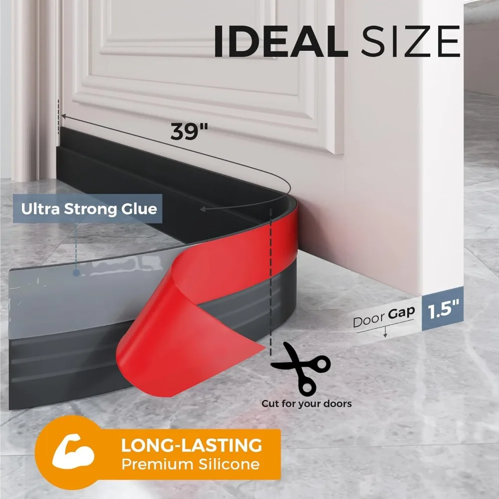 Universal Under Door Draft Stopper for Noise and Dust Insulation