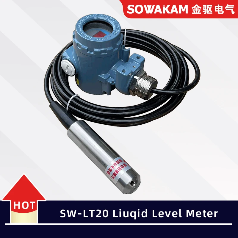 

SW-LT20 Water Level Transmitter 0-5M Range 4-20mA 10V 5V RS485 output 24VDC Liquid Level Sensor With 5m Cable 0.5%F.S.