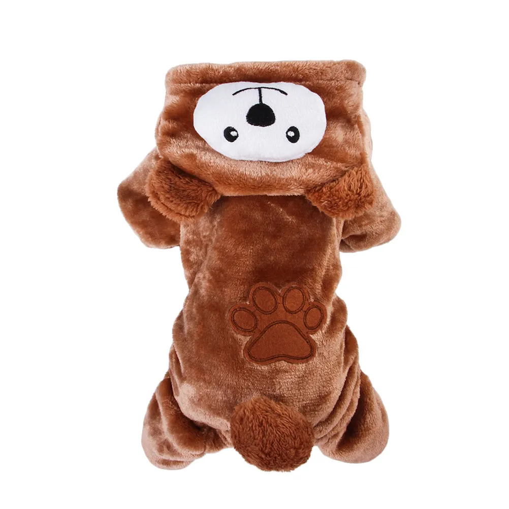 개 겨울옷 곰 디자인 폴라 플리스 코트 사이즈 의상 야외 활동 파티 사진 촬영을 위한 따뜻한 옷
