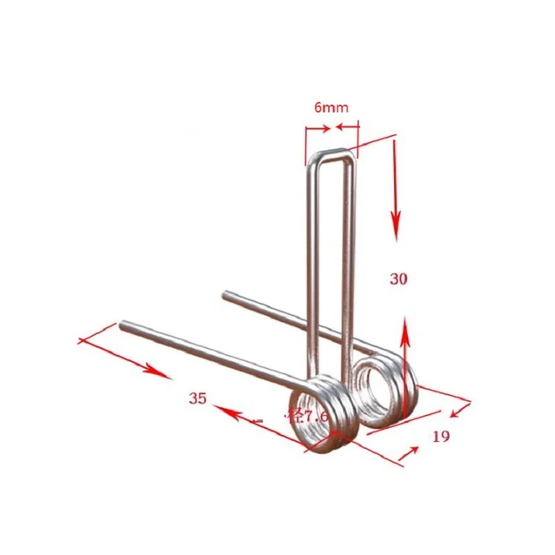 

10pcs Double torsion spring 1.3 wire diameter 7.6mm outside diameter 270degree strong torsional spring