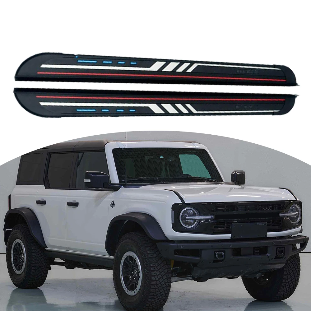 

For Ford Bronco 4 Door 2021-2023 Side Step Fixed Pedal Running Board Nerf Bar