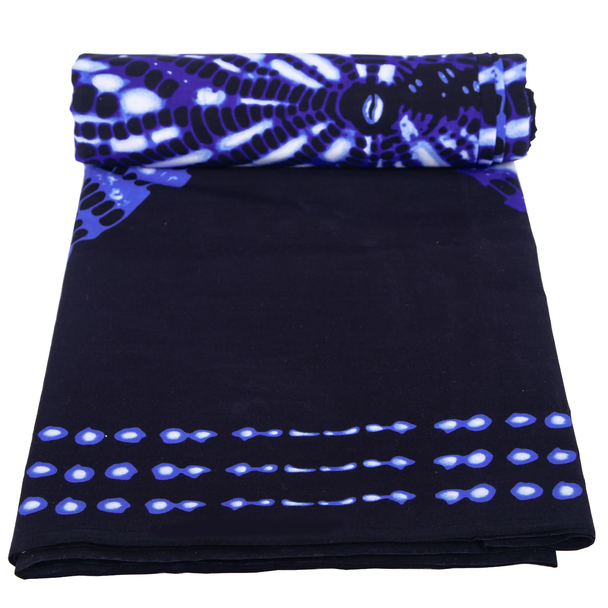 Navy Blue Ankara Fabric - Image 2