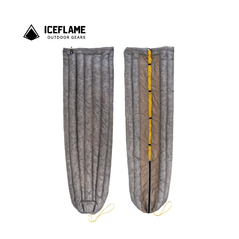 Sleeping Bag Ice Flame NXT Summer Quilt Outdoor Camping Ultralight Gray Duck Down 800FP