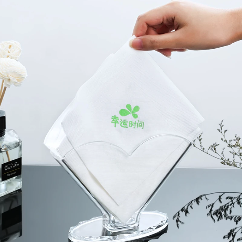 Acrylic Desktop Vertical Paper Towel Holder Restaurant Square Paper Towel Holder Household Transparent Tissue Holder 3