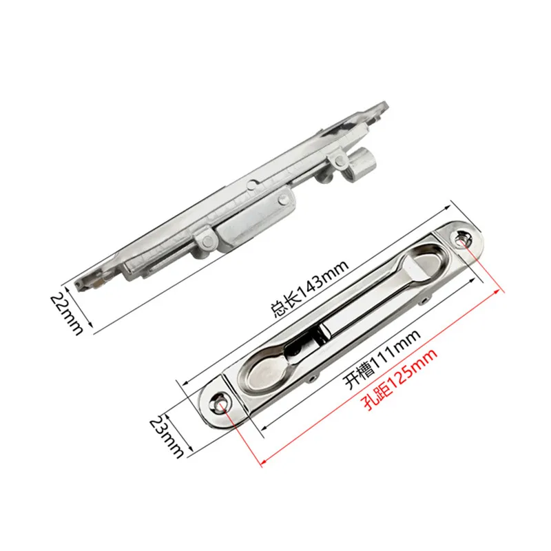 aco inoxidavel porta de seguranca guarda alavanca acao flush bolt trava slide parafuso bloqueio cetim niquel escovado 02