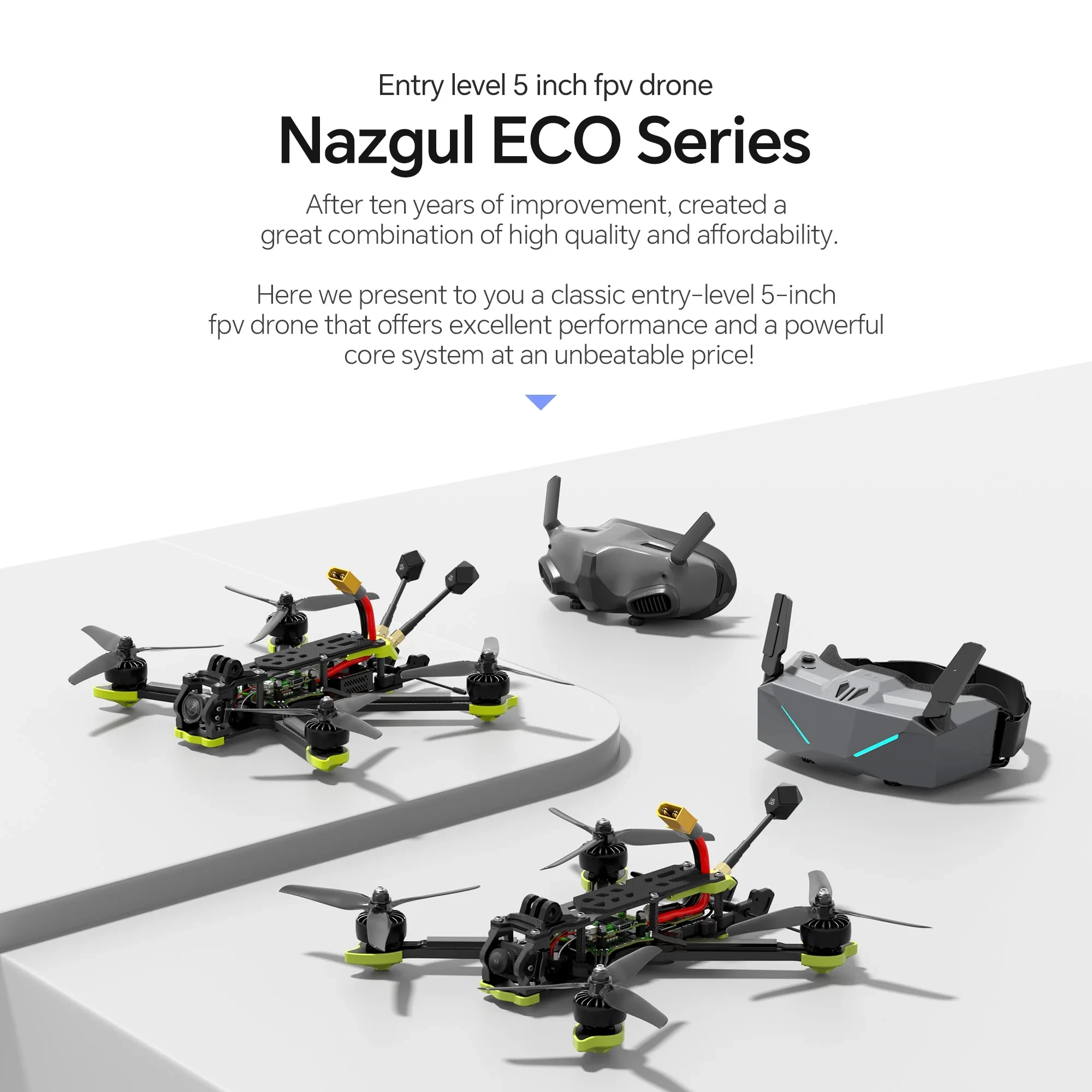 iFlight Nazgul ECO XL5 Analog 6S V1.1 Drone BNF with BLITZ 1.6W VTX / BLITZ F7 Stack (E55 4-IN-1 ESC) For FPV Drones