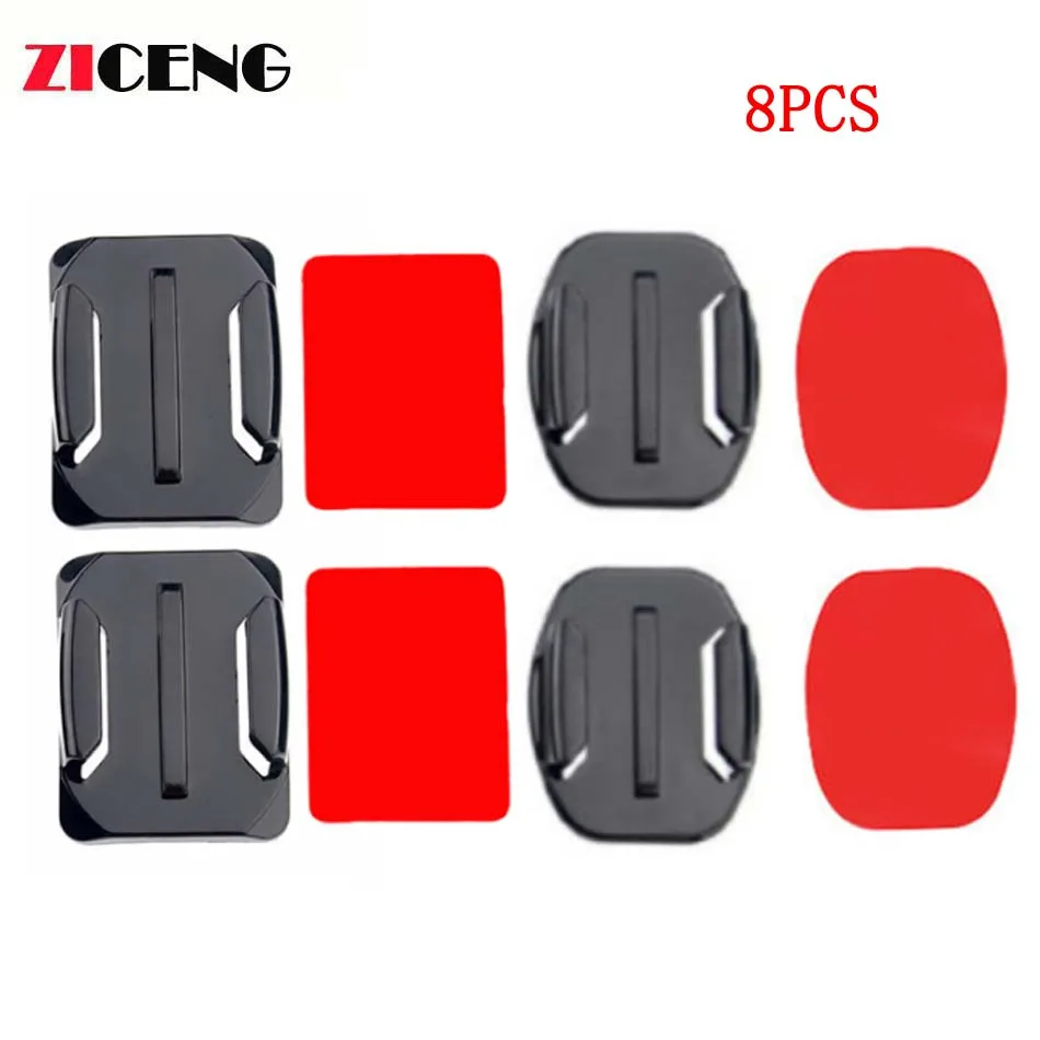 Adesivo Per Supporti Adesivi Curvi Piatti Da 8 Pezzi Per Gopro 8 9 Yi Mountain Dog Etc Accessori Per Fotocamere Di Movimento Arc / Plane Pad Helmet Mo