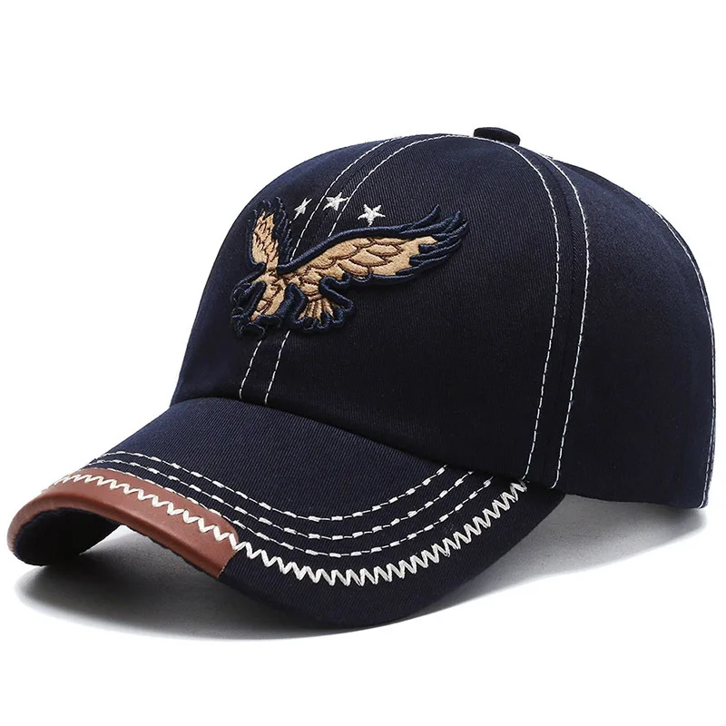 Unisex Four-Season Eagle Embroidery Baseball Cap - Trendy Casual Sunscreen Hat