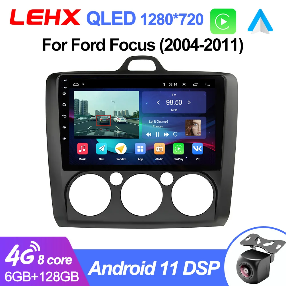 Lehx L6pro 4g Carplay 2 Din Car Radio Multimedia Video Player For Ford
