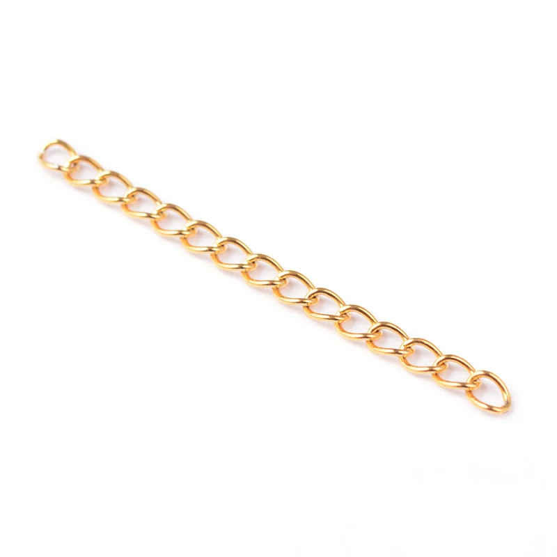 

20 Strands 304 Stainless Steel Chain Extenders Golden End Link Findings for Necklace Bracelet Extension Jewelry Making 47~53x3mm