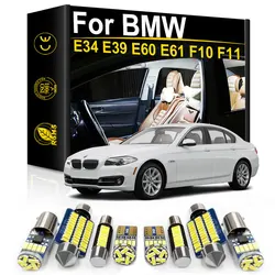For BMW E34 E39 E60 E61 F10 F11 5 Series 530d 540i 2001 2003 2005 2007 2010 2011 2014 2016 Car Interior LED Light Canbus Bulbs