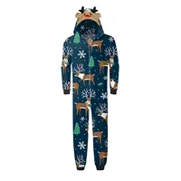 Family Christmas Dad Pajamas Father Romper Pjs Xmas Family Look Cute Soft Outfits 2024 Christmas Holiday Party Family Clothes 1