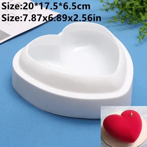 

Heart Shaped Silicone Cake Mold With Mini Hammer 3D Geometric Cake Mold Silicone Mousse/Chocolate Cakes Mould For Birthday