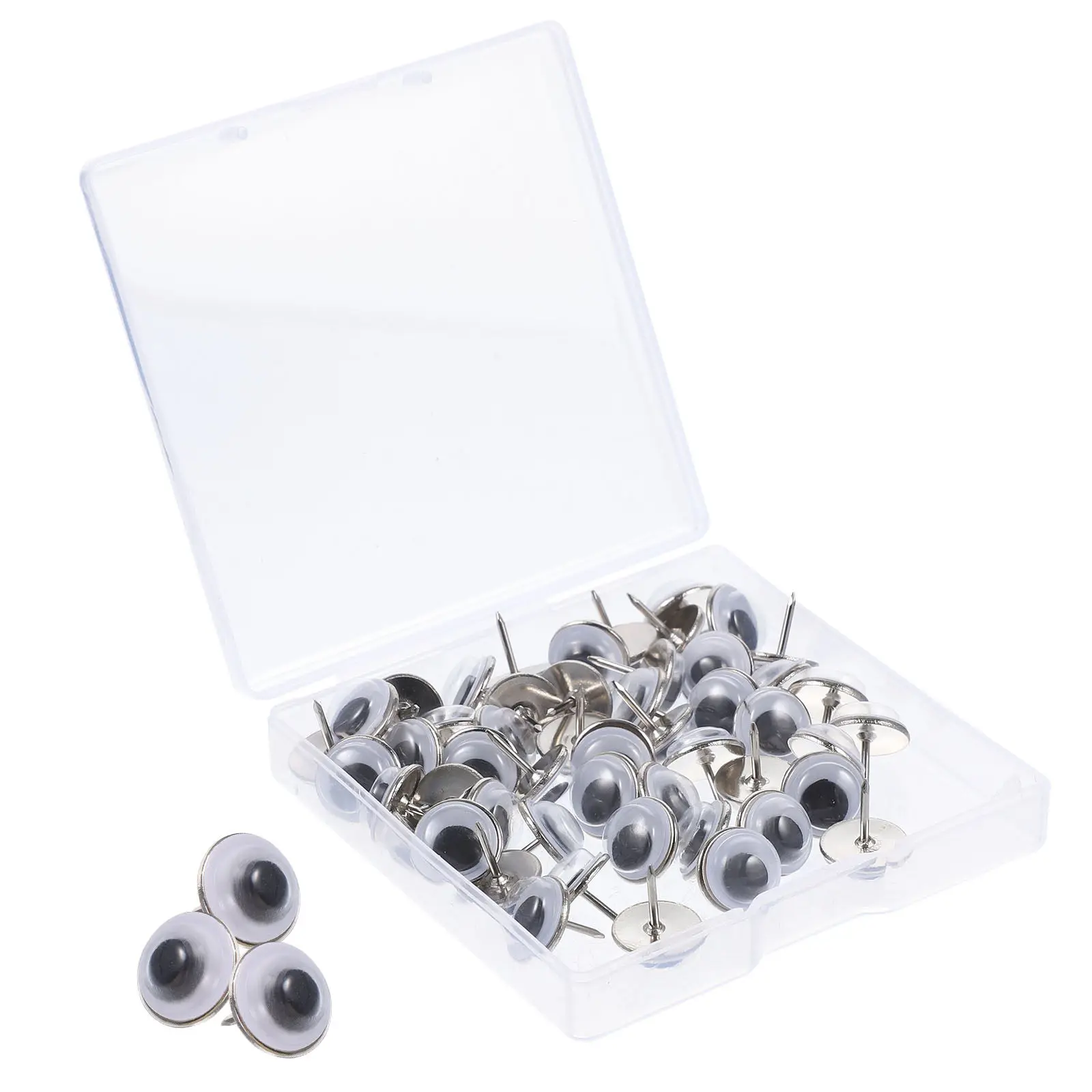 50Pcs 휴대용 눈 모양의 푸시핀 지도 표시용 장 못이 있는 핀 좋아하는 도시 방문한 장소 코르크 보드 게시판