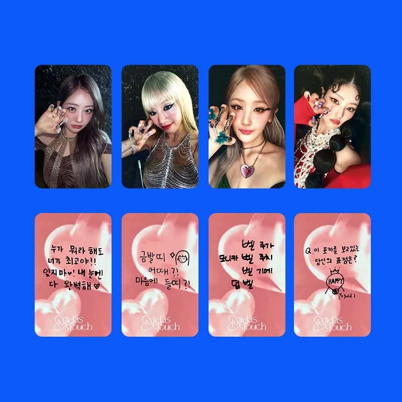 4/6Pcs/Set KPOP KISS OF LIFE MIDAS TOUCH New Album Photocards Natty Belle Haneul Fashion Two Sides Lomo Cards Postcard Fans Gift