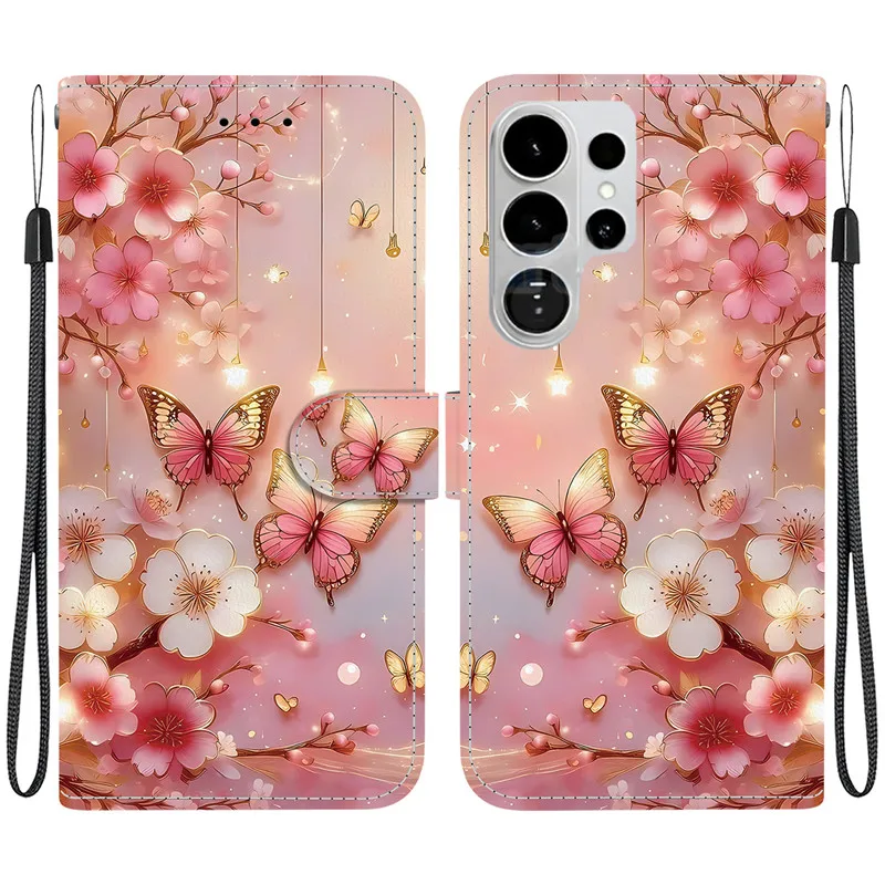 Elegant Colored Flower Wallet Phone Case - Magnetic Flip Leather Cover with 3D Pattern