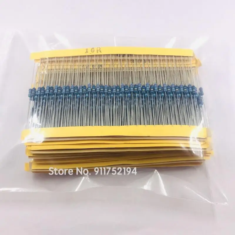 600PCS/LOT 1/4W  1%   Metal Film Resistor pack resistor assorted Kit Set 30 Kinds*20pcs=600pcs