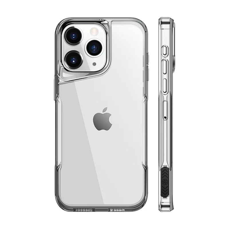 thumbnail image 1 of Plating Soft Rubber Border Phone Case For iPhone 11 12 13 14 15 Pro Max Plus Lens Protection High Transparent Back Plate Case, 1 of 5