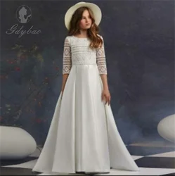 Girls' Dress Light Luxury High end Super Immortal Flower Girl Wedding Dress Piano Performance Dress