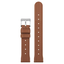 Premium Waterproof Fluororubber Sports Watch Strap with Quick Release - 22mm (Brown)