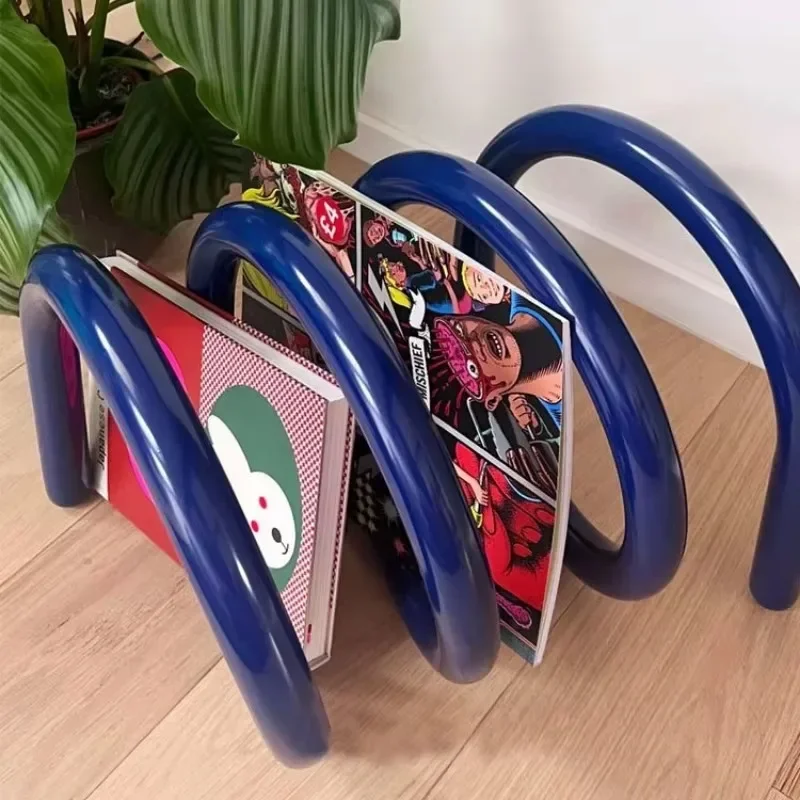 Metal Modern Creative Desktop Book Shelf Removable Book Organizer Small Shelf Office Bookcases Spiral Molding Home Furniture