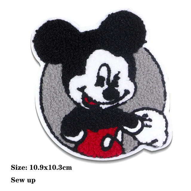 Cartoon Mickey Mouse towel embroidered size Mickey patch autumn