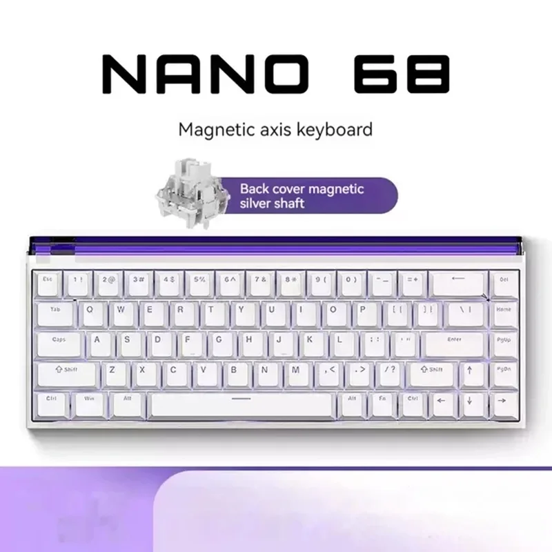 NANO68 PRO 기존 Madlions 기계식 키보드 마그네틱 스위치 RGB 핫스왑 8000HZ RT 0.01mm DSK MT 게이머 Esports 키보드