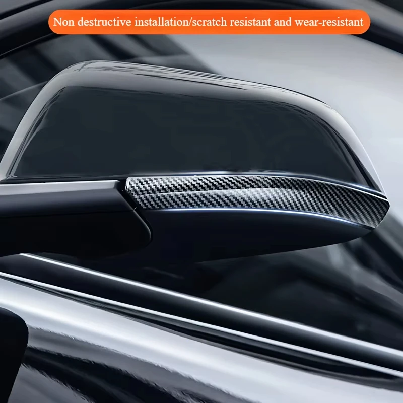 For Tesla Model Y Juniper Model 3 Highland ABS Rear View Mirror Anti-collision Strip Car Reverse Mirror Anti-scratch Accessories