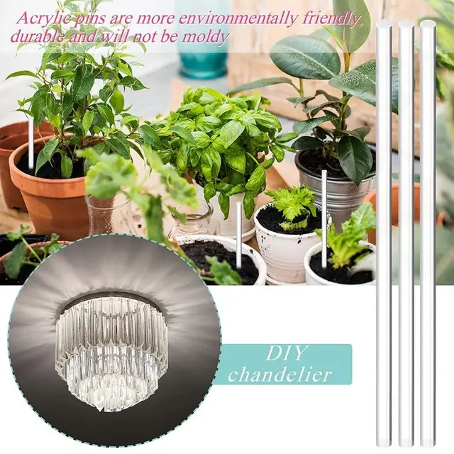 1-10 pcs diameter 2-30mm acrylic pin rod acrylic round rod DIY crafts plant pile curtain pull fixing rod length 100-300mm 4