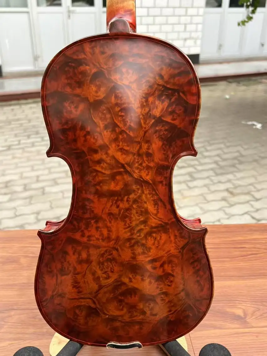 Bird's eye Maple Wood Master 5 strings Viola 15 inch, Loud rich deep sound
