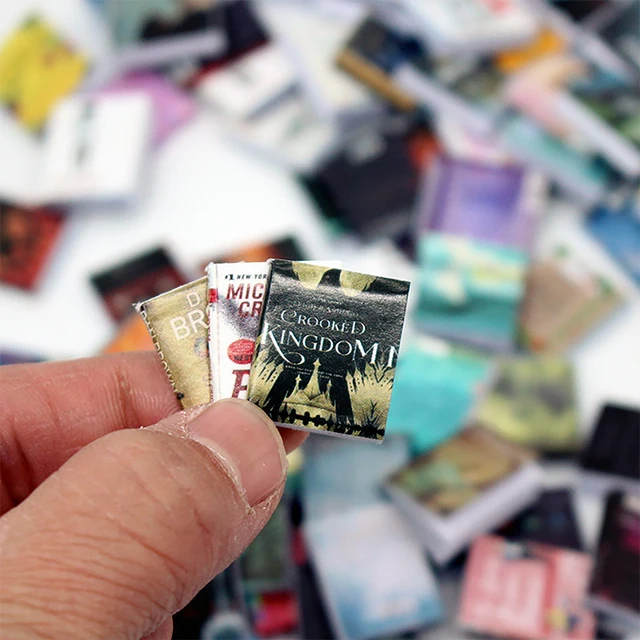 100Pcs Miniature White Blank Books For Dollhouse – 1:12 Scale Tiny Bookshelf Decorations - View #10