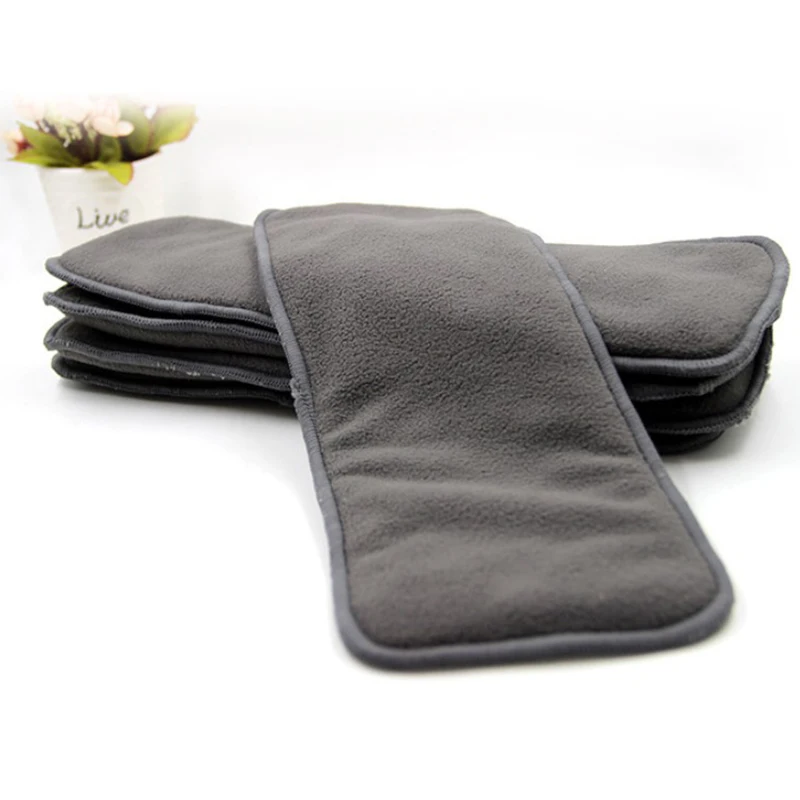 ~Washable Adult Diaper 5 Layers Bamboo Charcoal Cloth Nappy Liner Insert Pad. - 3