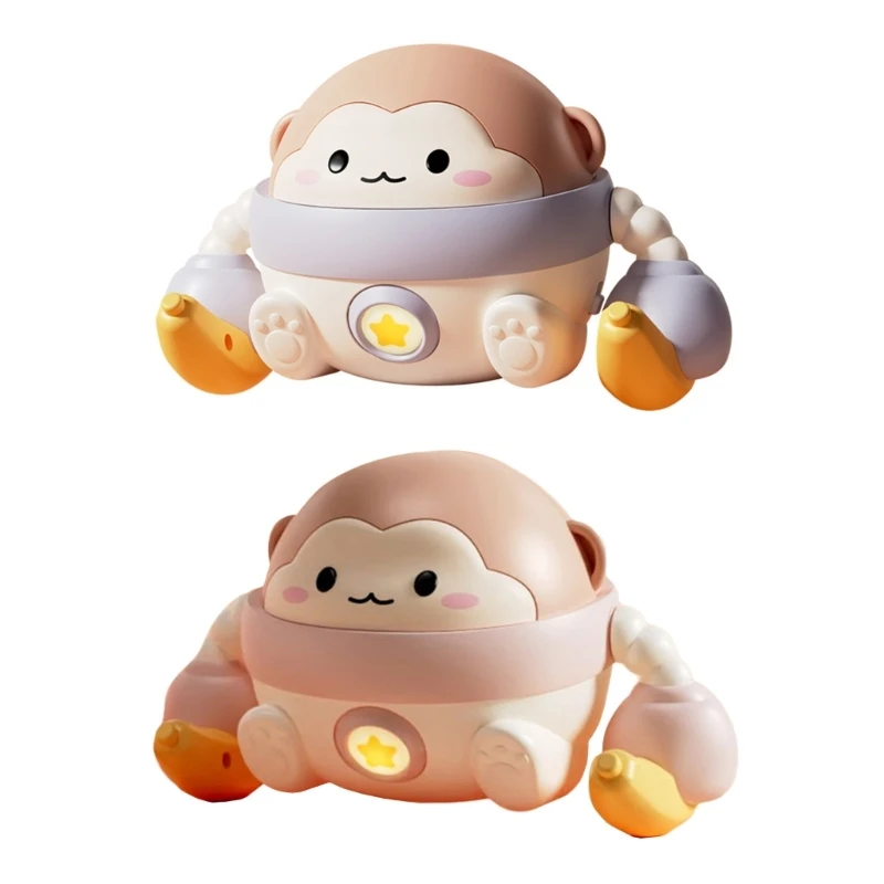 

Electric Rolling Monkey Pet Robot Interactive Educational Toy for Children Banana Funny Cartoon Ape Toy with Light H37A