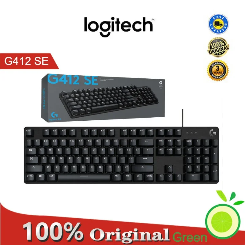 

Игровая механическая клавиатура Logitech G412 SE, Женская подсветка, USB, совместима с Windows и MacOS