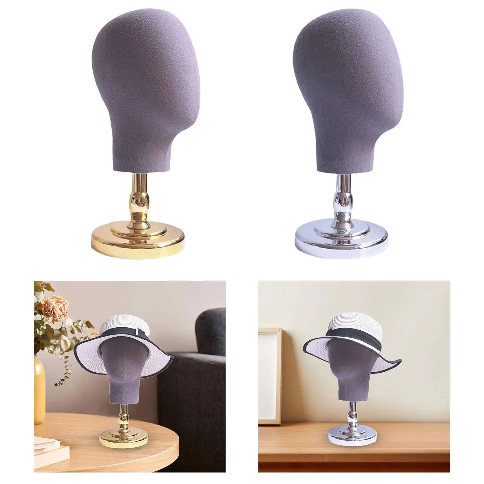 Wig Head Wig Hat Display Stand Fashion Mannequin Head Model Wig Hat Display Stand Holder for Eyeglasses Display Wig Caps Hats