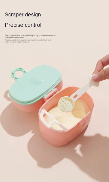 Récipient Bébé Voyage Boîte à Lait En Poudre SacJkt 500ml - Distributeur Portable Bébé, Design Crabe, Cuillère Incluse Distributeur Lait Bébé