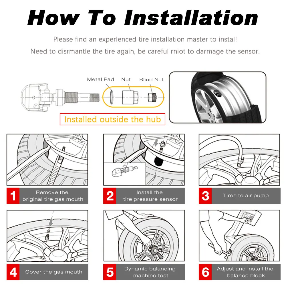 SENSOR DE TPMS 4X 13516164 315MHz PARA