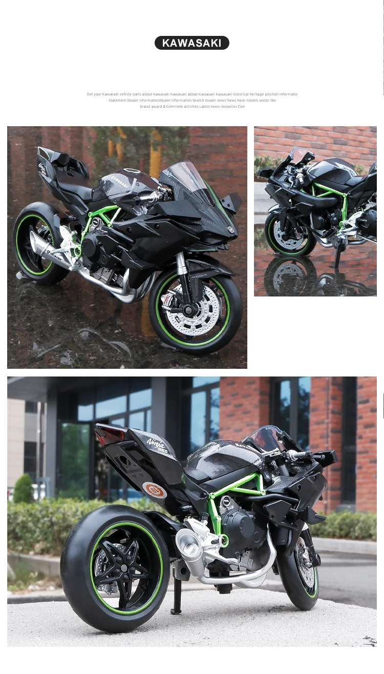 Modellino Kawasaki Ninja H2R Scala 1:12 - Moto Da Collezione Con Sospensione - Foto 12