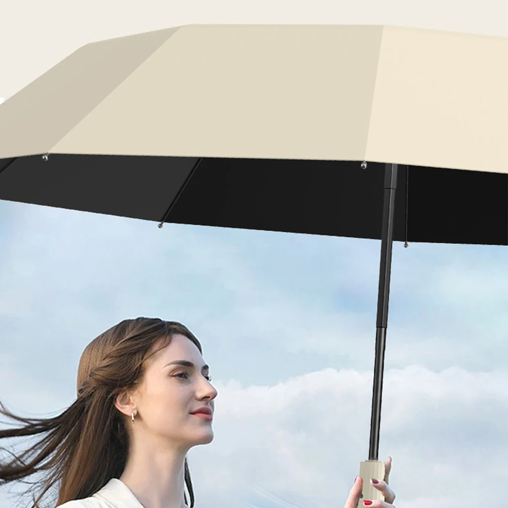 With Fan Summer Cooling Sun Block Folding Umbrella USB Charging Fan Umbrella Luxury Business Gift Accessory