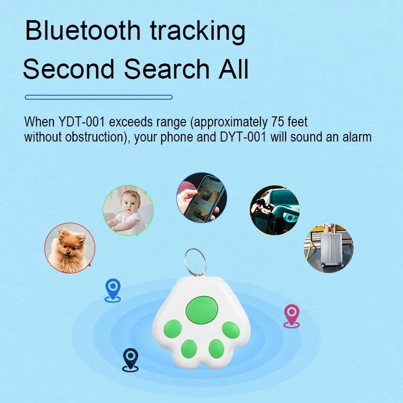 Dog Claw Bluetooth Loss Prevention Device For Mobile Phones Wallets Keys Backpacks And Devices For Bidirectional Search