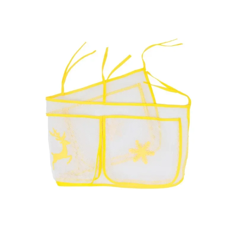 Cartoons Bed Hanging Storage Bag Baby Cotton Crib Organizer Toys Diapers Pocket Bag for Crib Bedding Set Baby Supplies Net Bags