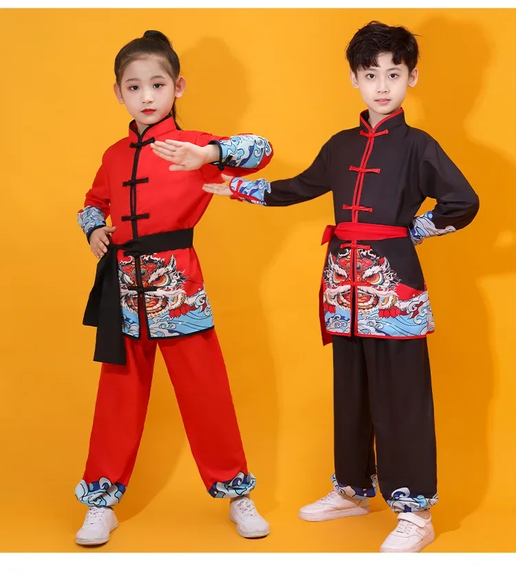 Chinese Kung Fu Uniform for Men Children Perform Wushu Sets Boy Tai Chi Set Martial Arts Costumes Baby Girl Suit Mother Kids Clothes kids clothing set
