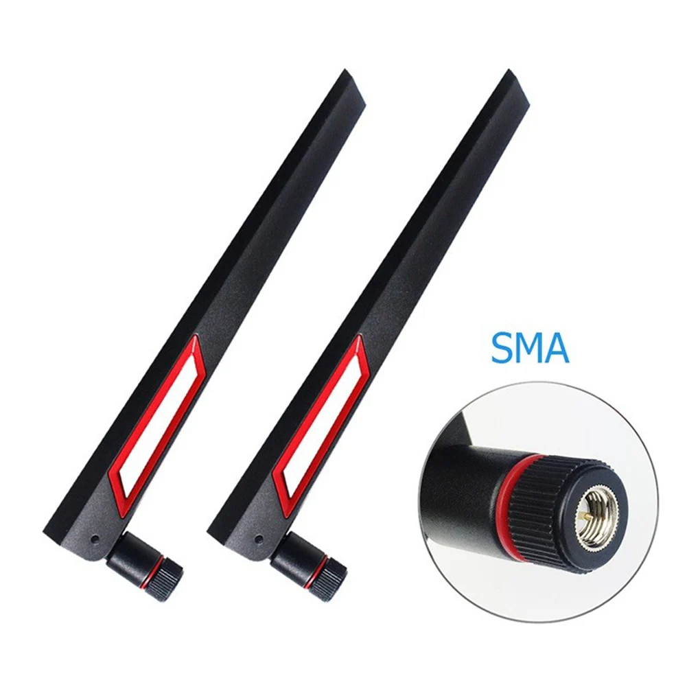 

2pcs WiFi Router Antenna 2400-2500MHZ 5150-5850MHZ Dual Network WiFi Router Antenna RP SMA Male For Wireless Transmitter