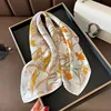 100% Real Silk Scarf Women Design Square Small Luxury Brand Handkerchiefs Hair Ribbon Headband Neckerchief Female Bandana 2024 6