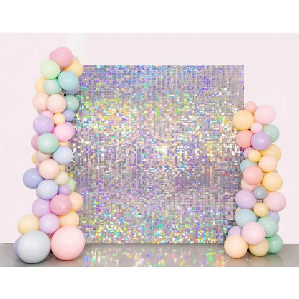 

24Pcs Shimmer Wall Backdrop for Wedding, Anniversary, Birthday Party Decoration,Shimmer Wall