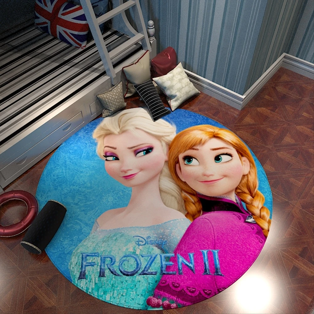 3D Disney Princess Frozen Elsa Anna Rug Round Carpet Crawling Game Mat ...
