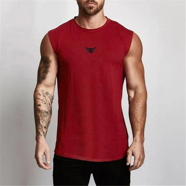 Summer Compression Gym Tank Top Men Cotton Bodybuilding Fitness Sleeveless T Shirt Workout Clothing Mens Sportswear Muscle Vests 2