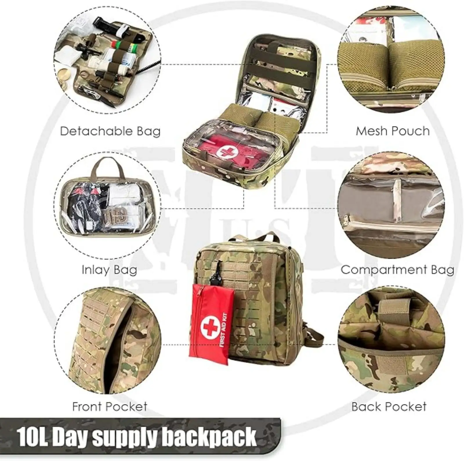 Akmax All Purpose Military EMT Individual First Aid Kits (IFAK
