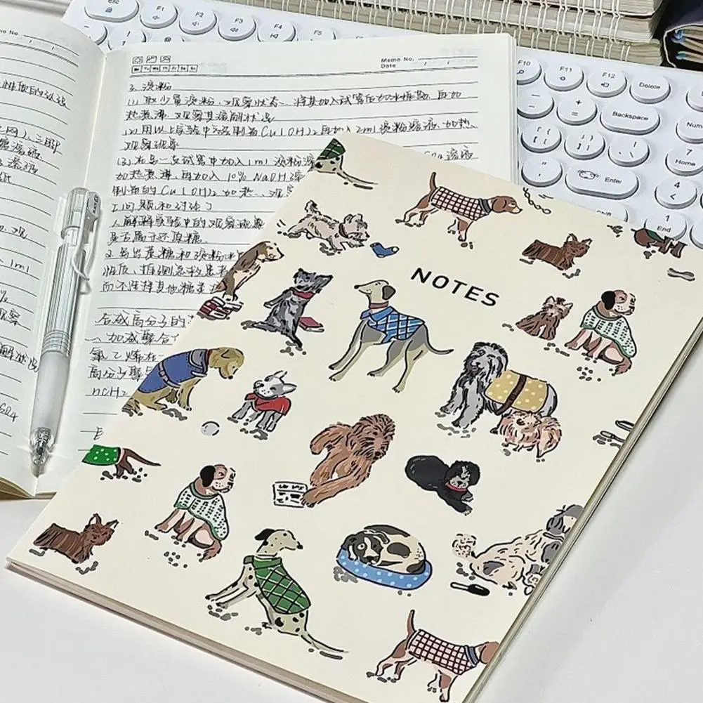 Diary Notepad Premium A5 Planner Notebooks with Thick Pages Cute Cartoon Puppy Design for Smooth Writing Organizing Life Cartoon fuzzy journal cute cat kids notebooks with keychain sequined design gift writing drawing journal lined pages plush diary secret