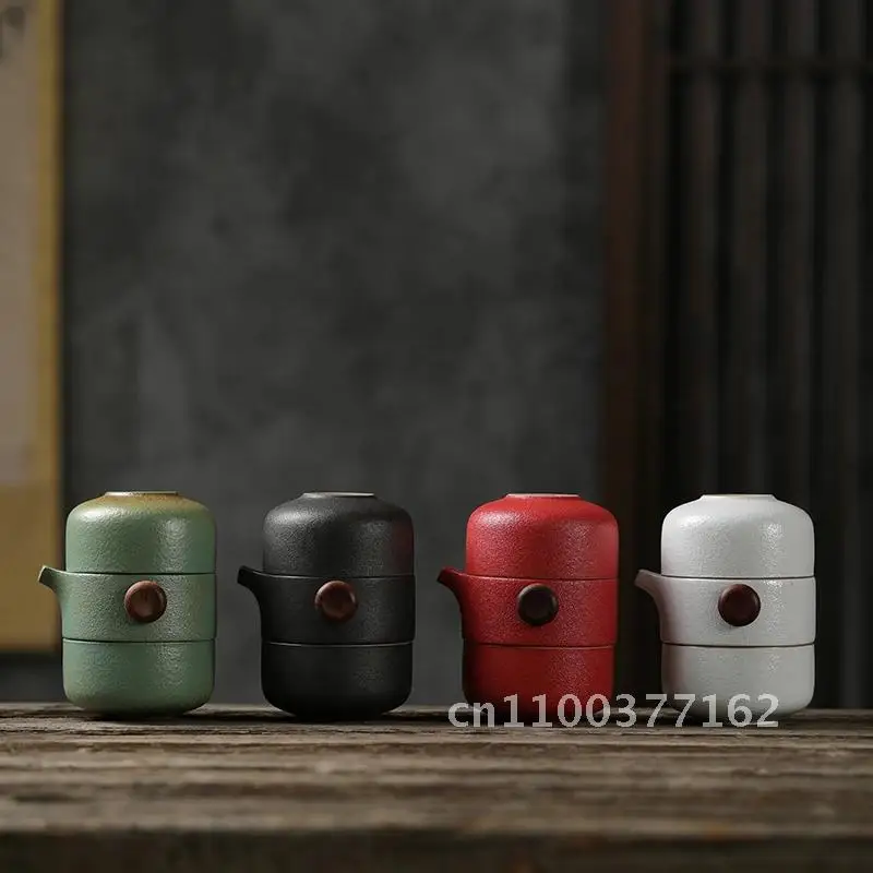Tangpin Ceramic Teapot Tea Tea Cup Porcelain Sets Gaiwan Portable Travel Drinkware Sets Gaiwan